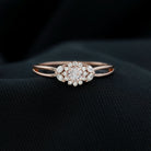 Morganite and Diamond Flower Engagement Ring with Split Shank Morganite - ( AAA ) - Quality - Rosec Jewels