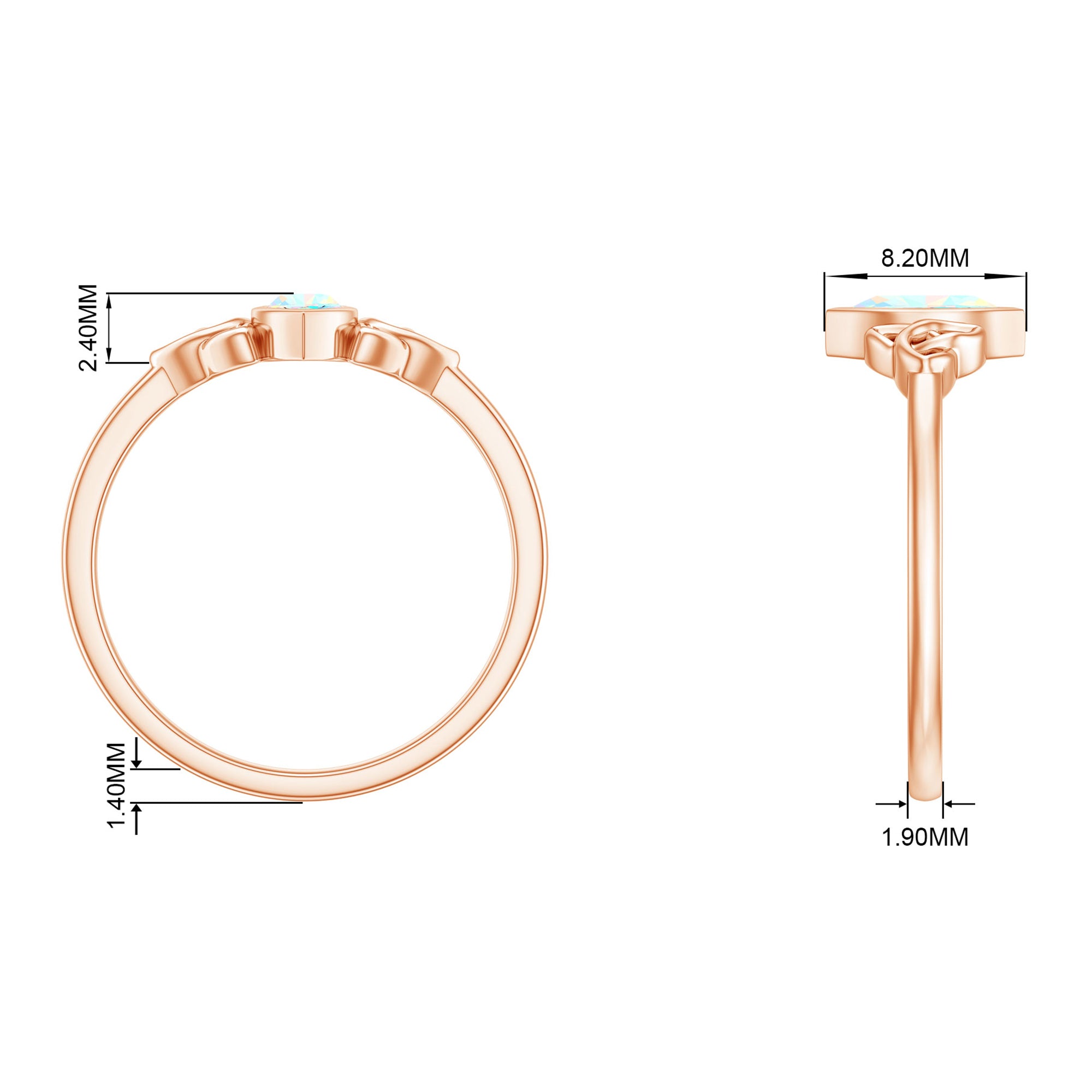 1/2 CT Marquise Cut Ethiopian Opal Solitaire Ring with Celtic Details Ethiopian Opal - ( AAA ) - Quality - Rosec Jewels