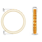 Round Citrine Full Eternity Band Ring in Channel Setting Citrine - ( AAA ) - Quality - Rosec Jewels