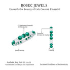 Lab Grown Emerald and Diamond Designer Full Eternity Ring Lab Created Emerald - ( AAAA ) - Quality - Rosec Jewels