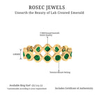 Lab Grown Emerald Twisted Eternity Band Ring Lab Created Emerald - ( AAAA ) - Quality - Rosec Jewels