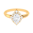 1.75 CT Oval Cut Moissanite Halo Engagement Ring Moissanite - ( D-VS1 ) - Color and Clarity - Rosec Jewels