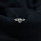 2.50 CT Solitaire Black Tahitian Pearl Engagement Ring with Moissanite - Rosec Jewels