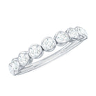 Rosec Jewels-Bezel Set Moissanite Half Eternity Band Ring