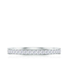 Elegant Simulated Diamond Minimalist Wedding Band Ring in Gold Zircon - ( AAAA ) - Quality - Rosec Jewels
