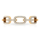 Minimal Cubic Zirconia Chain Link Ring Zircon - ( AAAA ) - Quality - Rosec Jewels