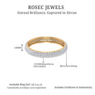 Pave Set Cubic Zirconia Eternity Band Ring Zircon - ( AAAA ) - Quality - Rosec Jewels