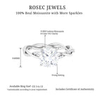 2.25 CT Cushion Cut Solitaire Moissanite Braided Ring Moissanite - ( D-VS1 ) - Color and Clarity - Rosec Jewels