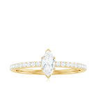 Naomi Watts Inspired Moissanite Solitaire Engagement Ring Moissanite - ( D-VS1 ) - Color and Clarity - Rosec Jewels