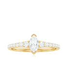 Naomi Watts Inspired Marquise Shape Moissanite Engagement Ring Moissanite - ( D-VS1 ) - Color and Clarity - Rosec Jewels