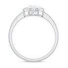 1 CT Round Cut Cubic Zirconia Solitaire Promise Ring in Bezel Setting Zircon - ( AAAA ) - Quality - Rosec Jewels