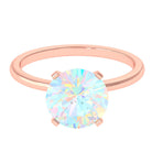 2 CT Round Cut Ethiopian opal Solitaire Engagement Ring in Peg Head Setting Ethiopian Opal - ( AAA ) - Quality - Rosec Jewels