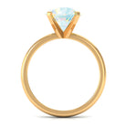 2 CT Round Cut Ethiopian opal Solitaire Engagement Ring in Peg Head Setting Ethiopian Opal - ( AAA ) - Quality - Rosec Jewels