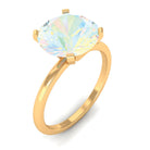 2 CT Round Cut Ethiopian opal Solitaire Engagement Ring in Peg Head Setting Ethiopian Opal - ( AAA ) - Quality - Rosec Jewels