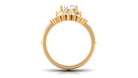 3.75 CT Cushion Zircon Vintage Inspired Wedding Ring Set Zircon - ( AAAA ) - Quality - Rosec Jewels
