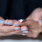 1 CT Heart Shape Rose Quartz Solitaire Promise Ring with Diamond Rose Quartz - ( AAA ) - Quality - Rosec Jewels