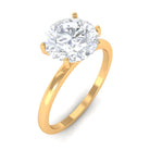 2 CT Simple Round Zircon Solitaire Ring in Peg Head Setting Zircon - ( AAAA ) - Quality - Rosec Jewels