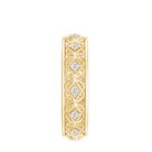 Vintage Inspired Zircon Celtic Knot Full Eternity Band Ring in Gold Zircon - ( AAAA ) - Quality - Rosec Jewels