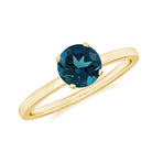 1.25 CT Real London Blue Topaz Solitaire Ring in Gold London Blue Topaz - ( AAA ) - Quality - Rosec Jewels