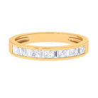 1.25 CT Princess Cut Moissanite Half Eternity Ring in Channel Setting Moissanite - ( D-VS1 ) - Color and Clarity - Rosec Jewels
