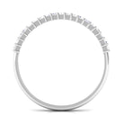 Minimal Baguette Cut Cubic Zirconia Half Eternity Ring Zircon - ( AAAA ) - Quality - Rosec Jewels