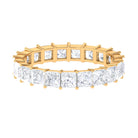 3.5 CT Princess Cut Zircon Eternity Band Ring in Gold Zircon - ( AAAA ) - Quality - Rosec Jewels