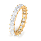 3.5 CT Princess Cut Zircon Eternity Band Ring in Gold Zircon - ( AAAA ) - Quality - Rosec Jewels