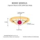 Split Shank Ruby and Diamond Halo Engagement Ring Ruby - ( AAA ) - Quality - Rosec Jewels