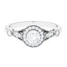Vintage Inspired Lab Grown Diamond Engagement Ring Lab Grown Diamond - ( EF-VS ) - Color and Clarity - Rosec Jewels