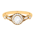 Vintage Inspired Lab Grown Diamond Engagement Ring Lab Grown Diamond - ( EF-VS ) - Color and Clarity - Rosec Jewels