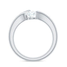 Pear Shape Lab Grown Diamond Solitaire Bypass Ring Lab Grown Diamond - ( EF-VS ) - Color and Clarity - Rosec Jewels