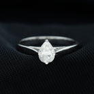 Lab Grown Diamond Teardrop Solitaire Ring Lab Grown Diamond - ( EF-VS ) - Color and Clarity - Rosec Jewels