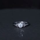 Round Lab Grown Diamond Solitaire Celtic Ring Lab Grown Diamond - ( EF-VS ) - Color and Clarity - Rosec Jewels