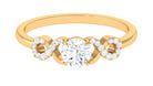 Lab Grown Diamond Criss Cross Promise Ring Lab Grown Diamond - ( EF-VS ) - Color and Clarity - Rosec Jewels
