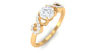 Lab Grown Diamond Criss Cross Promise Ring Lab Grown Diamond - ( EF-VS ) - Color and Clarity - Rosec Jewels