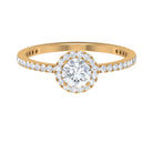 Round Lab Grown Diamond Promise Engagement Ring Lab Grown Diamond - ( EF-VS ) - Color and Clarity - Rosec Jewels