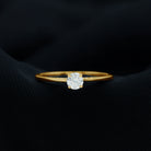 Minimal Round Lab Grown Diamond Solitaire Ring Lab Grown Diamond - ( EF-VS ) - Color and Clarity - Rosec Jewels