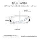 Natural Diamond Crossover Promise Ring Diamond - ( HI-SI ) - Color and Clarity - Rosec Jewels