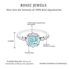 3.25 CT Shared Prong Set Aquamarine Eternity Ring Aquamarine - ( AAA ) - Quality - Rosec Jewels