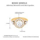 3.5 CT Vintage Moissanite Engagement Ring with Milgrain Details Moissanite - ( D-VS1 ) - Color and Clarity - Rosec Jewels