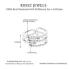 Certified Diamond Cocktail Wrap Ring Diamond - ( HI-SI ) - Color and Clarity - Rosec Jewels