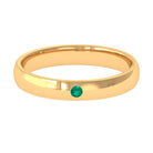 Natural Emerald Solitaire Women Band Ring Emerald - ( AAA ) - Quality - Rosec Jewels