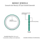 Minimal Lab Grown Emerald and Diamond Full Eternity Ring Lab Created Emerald - ( AAAA ) - Quality - Rosec Jewels