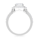 Asscher Cut Moissanite Art Deco Engagement Ring Moissanite - ( D-VS1 ) - Color and Clarity - Rosec Jewels