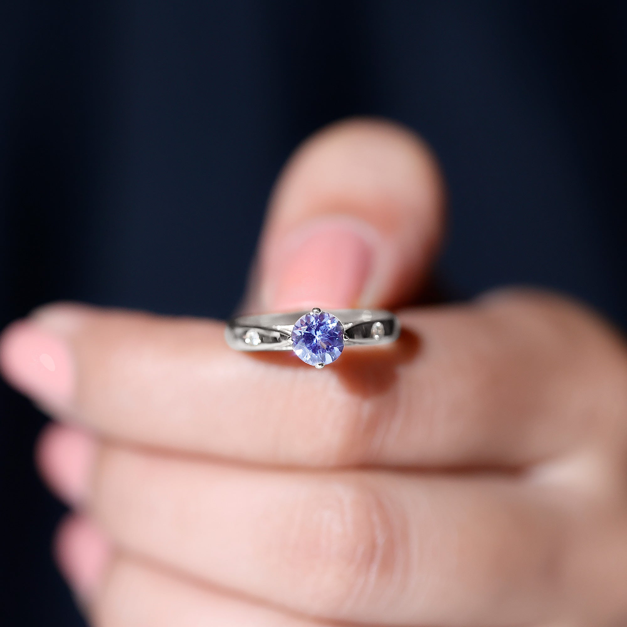 Tanzanite solitaire hot sale
