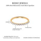 1/2 CT Moissanite Wedding Band Moissanite - ( D-VS1 ) - Color and Clarity - Rosec Jewels