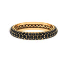 Thick Eternity Band with 2 CT Lab Created Black Diamond Lab Created Black Diamond - ( AAAA ) - Quality - Rosec Jewels