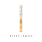 Diamond Stackable Half Eternity Ring Diamond - ( HI-SI ) - Color and Clarity - Rosec Jewels