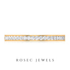 Diamond Stackable Half Eternity Ring Diamond - ( HI-SI ) - Color and Clarity - Rosec Jewels