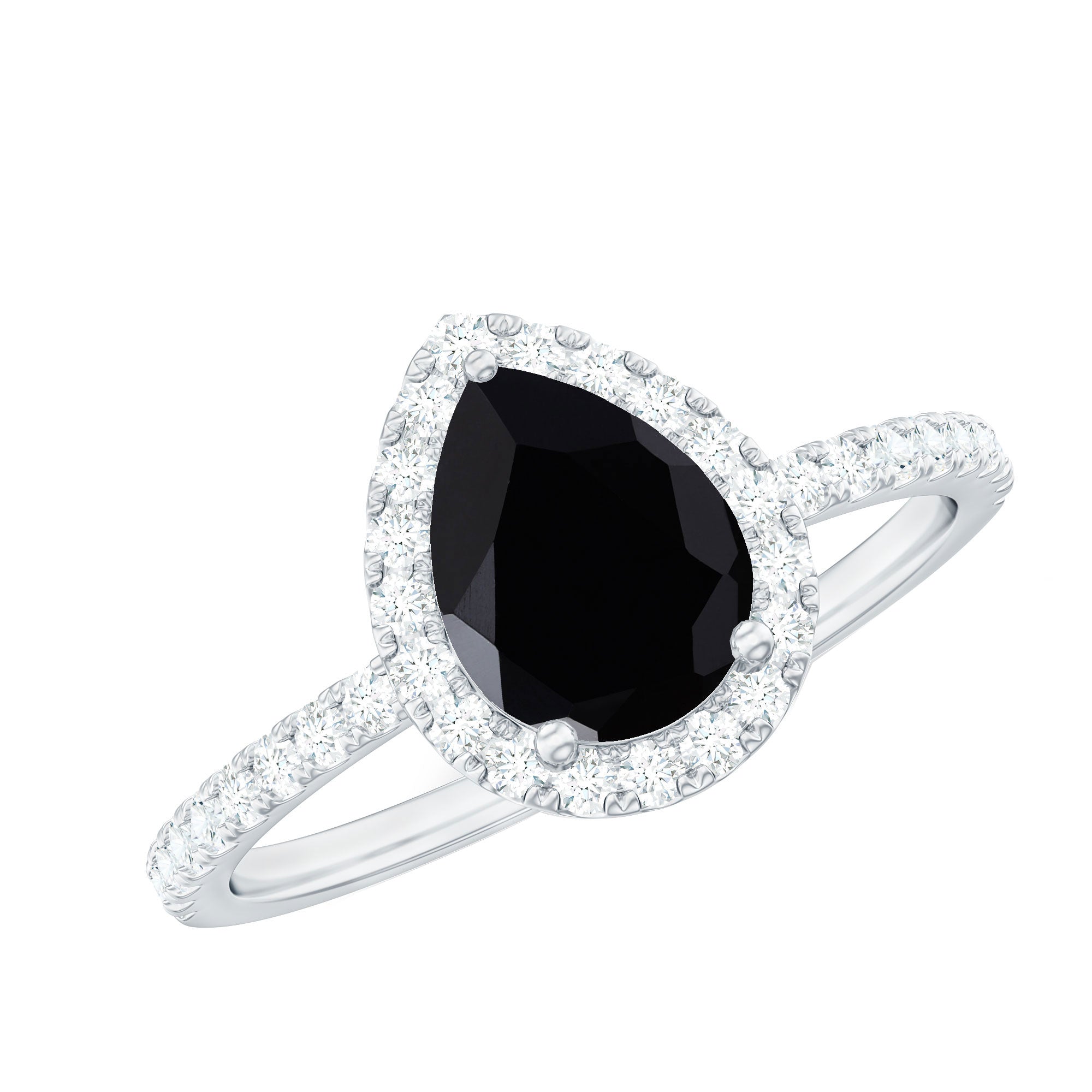 New Aqua and store Black diamond accent ring